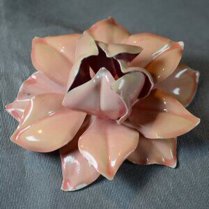 Large Enamel Flower Brooch - 1960s.